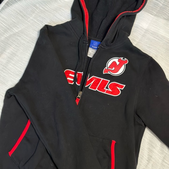 NHL Reebok Devils Zip Up hoodie size small - Picture 3 of 3